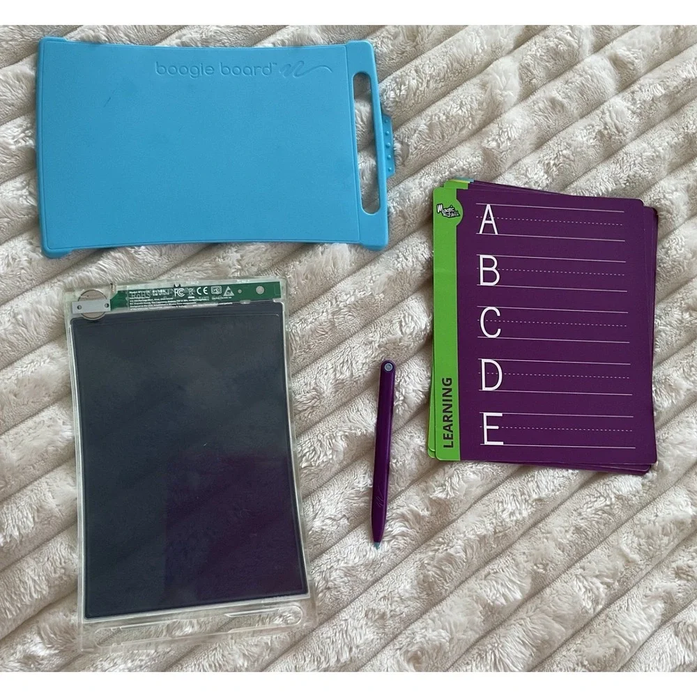 Boogie Board Magic Sketch LCD Writing Tablet Green Blue with Stylus and Cards